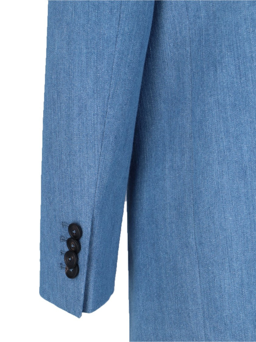 Tagliatore "Bertha" Single-Breasted Blazer – Blue