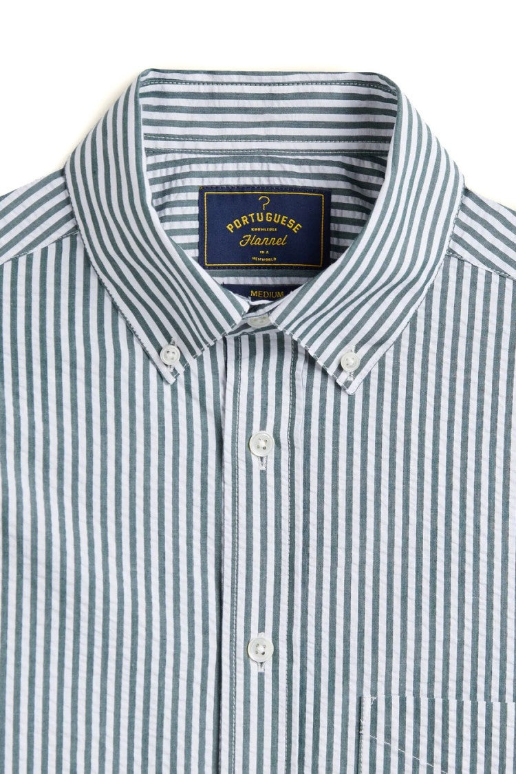 Portuguese Flannel Atlantico Seersucker Striped Casual Shirt