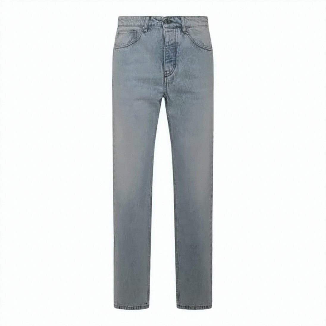 Ami Paris Classic Fit Denim Pants With Straight Leg Silhouette And Traditional Five-Pocket Styling