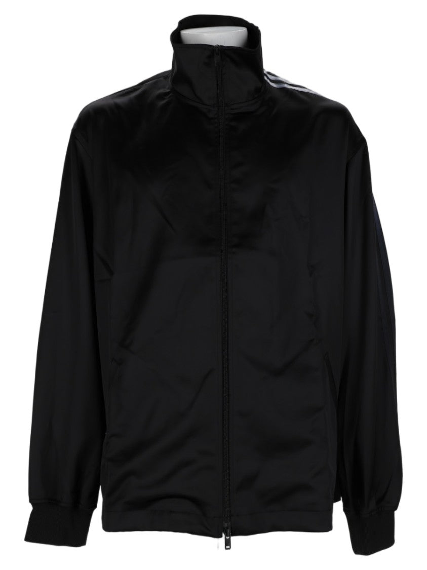 Y-3 Sleek Black High Collar Polyester-Blend Sports Jacket