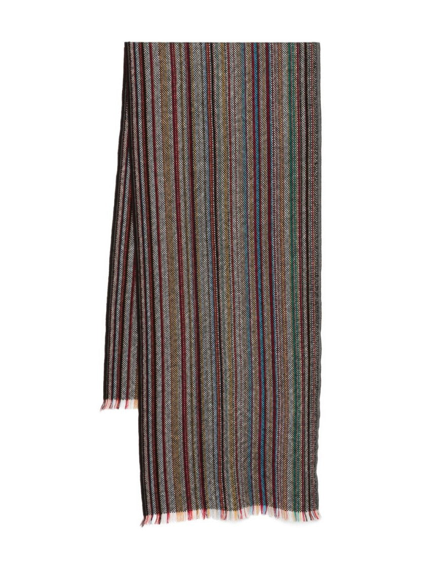 Paul Smith Multicolour Striped Merino Wool Scarf