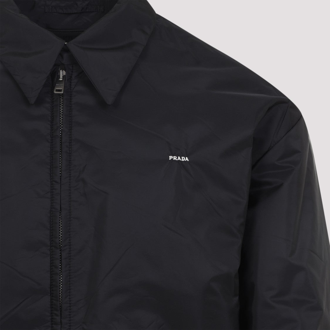 Prada Lightweight Polyamide Jacket With Classic Collar