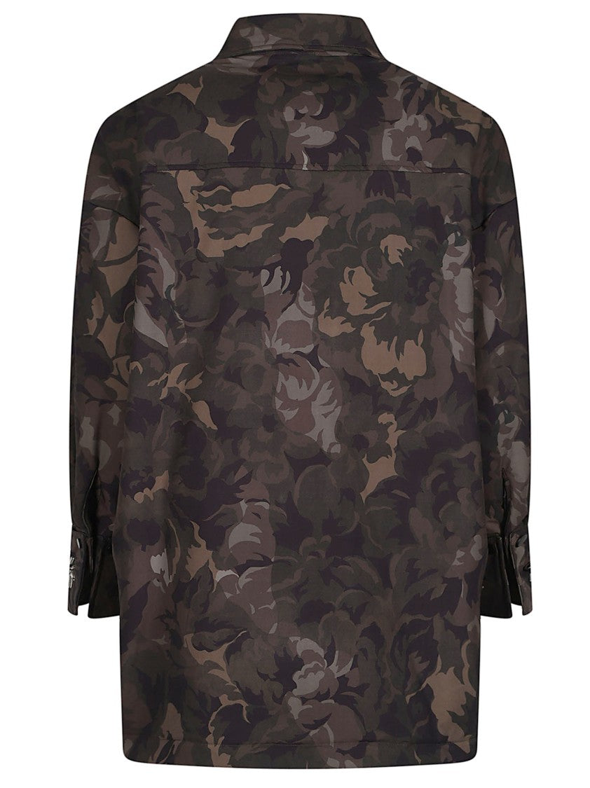 Pinko Floral Camouflage Barengo Long Sleeve Polyester Jacket