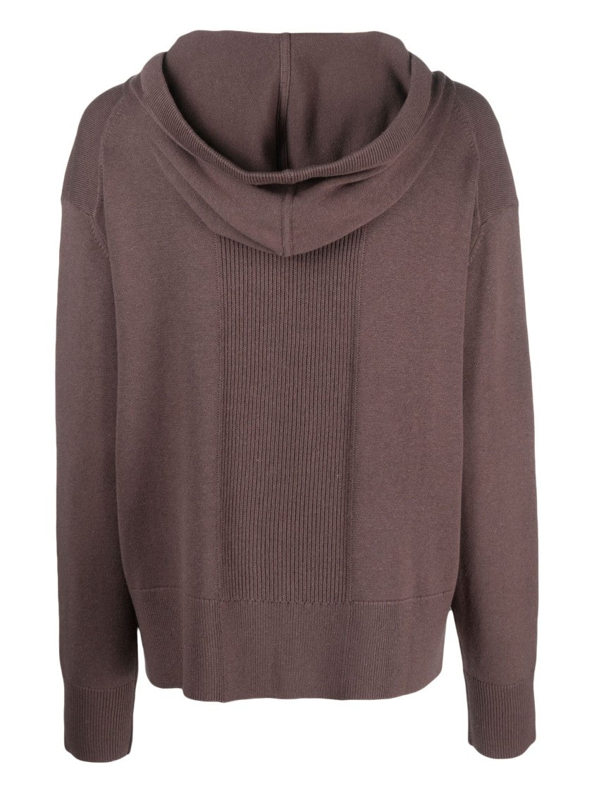 Joseph Relaxed Fit Brown Cashmere-Cotton Hoodie