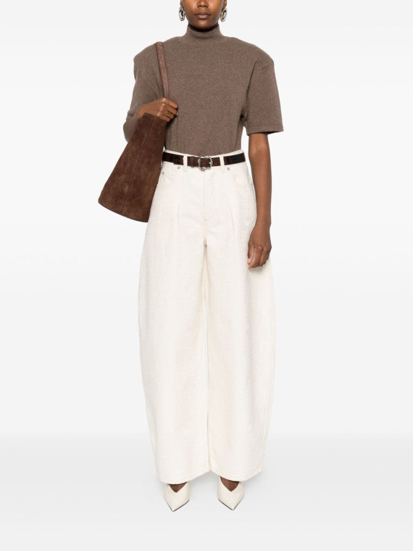 Jacquemus Boxy Brown Merino Wool And Cashmere Sweater