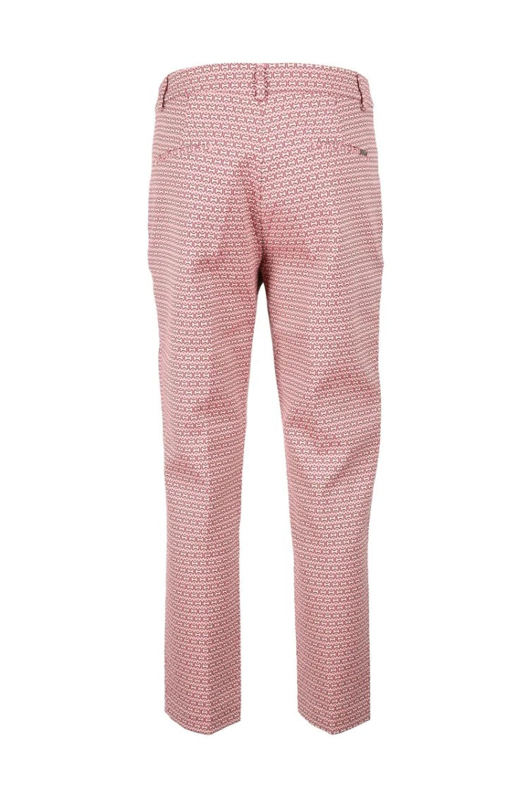 Seventy Seventy Trousers Cotton/Polyester/Elastane - Beige/Fuxia