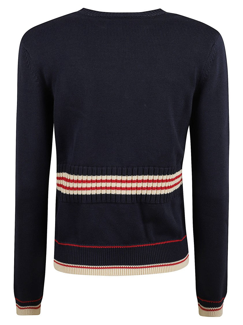 Valentino Garavani Fitted Cotton Sweater With Cherryfic Embroidery