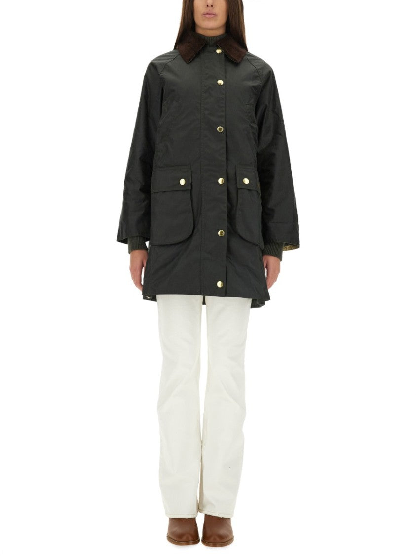 Barbour Long Waxed Cotton Beadnell Jacket