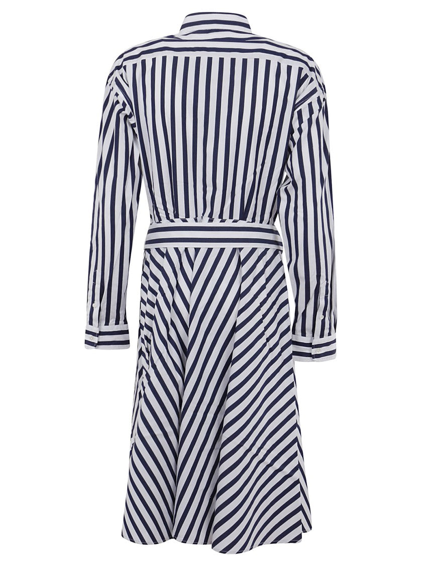 Polo Ralph Lauren White/Blue Striped Shirt Dress