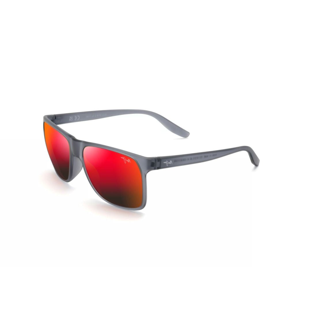 Maui Jim Pailolo Rectangular Frame Sunglasses With Mirrored Red Lenses
