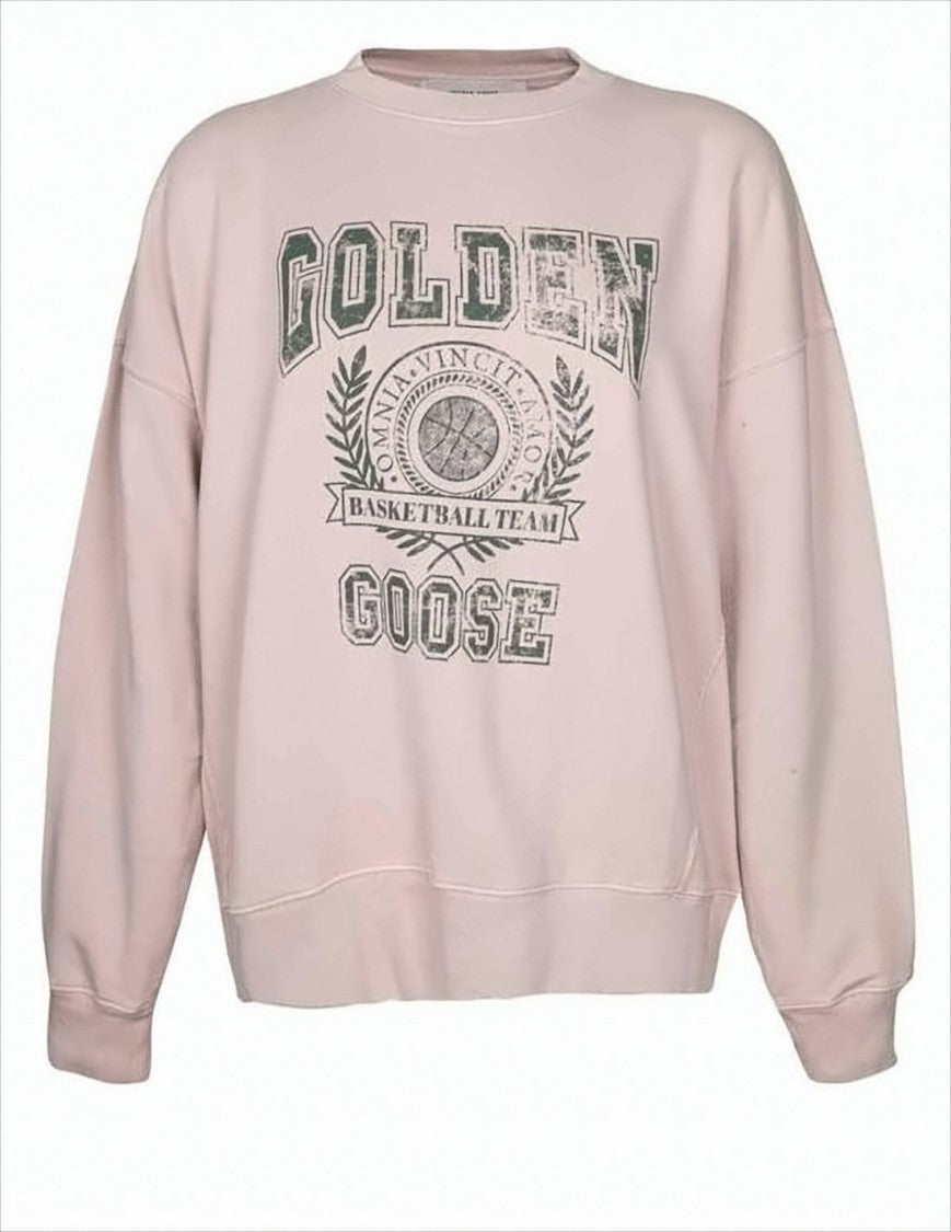 Golden Goose Vintage Graphic Print Sweatshirt With Ribbed Cuffs