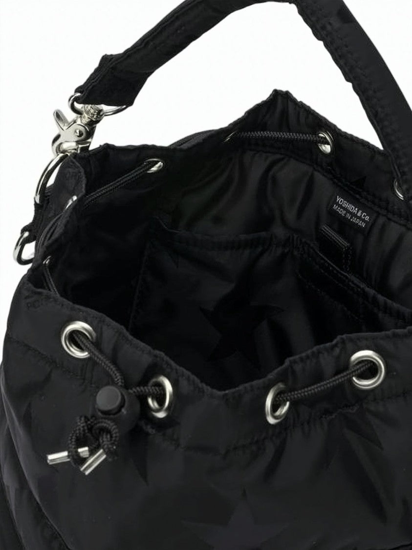 Porter Two-Way Nylon Tote Bag With Drawstring Closure And Padded Handle
