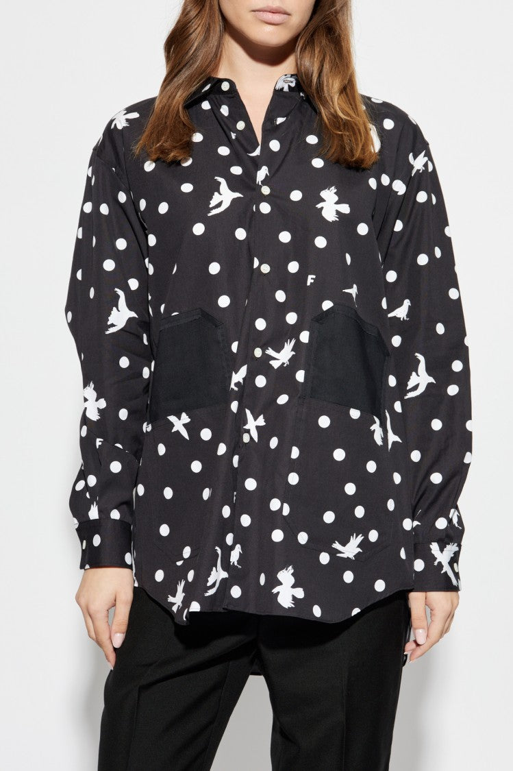 Comme Des Garçons Artistic Black Cotton Shirt