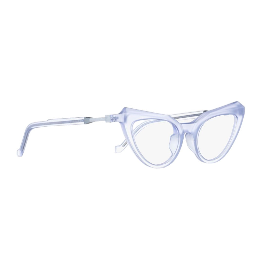 Vava Bl0029 Translucent Light Lavender Cat-Eye Eyeglasses With Metal Accents
