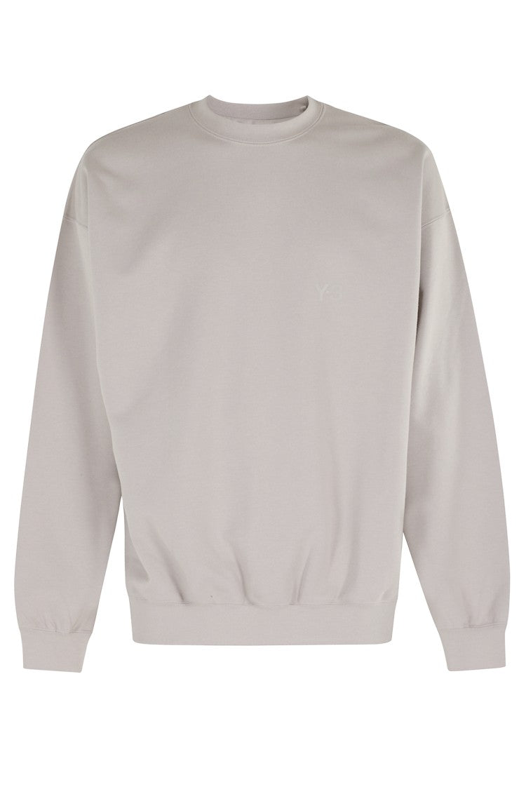 Y-3 Turtledove Fl Crew Sweat Brushed Terry Cotton-Blend Sweatshirt