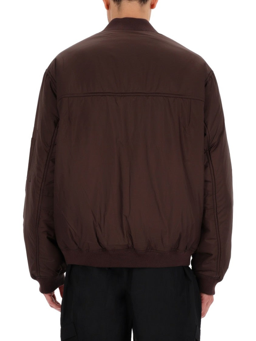 Represent Smart Brown Boxy Bomber Jacket