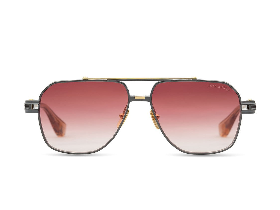 Dita Kudru Bold Double-Bridge Geometric Sunglasses