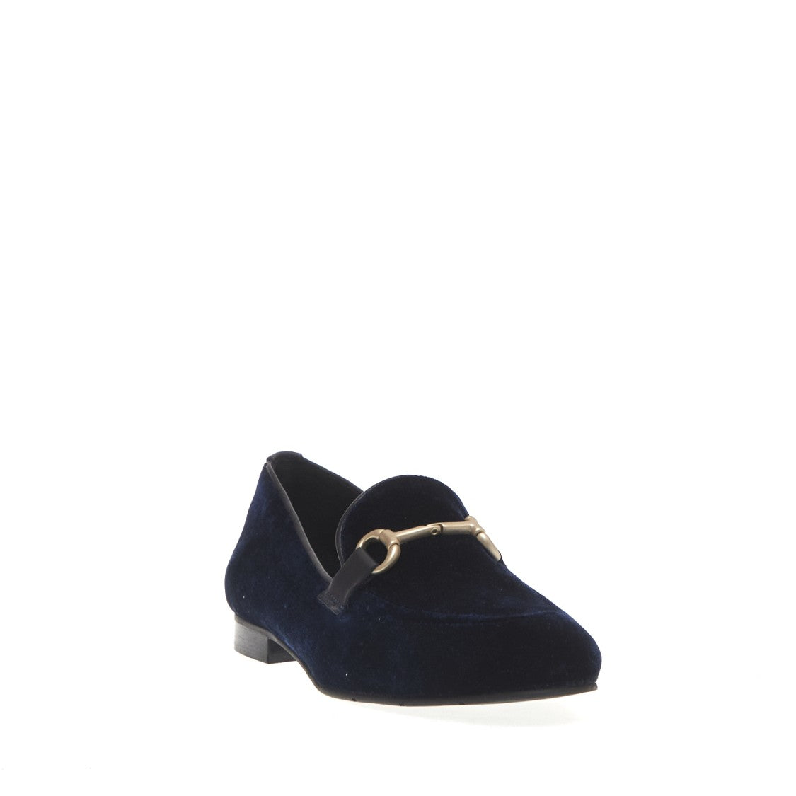 Poesie Veneziane Blue Velvet Horsebit Moccasin