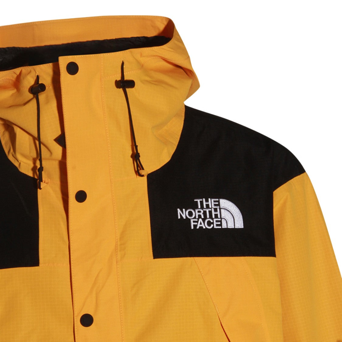The North Face Yellow Jacket With Contrasting Black Panels