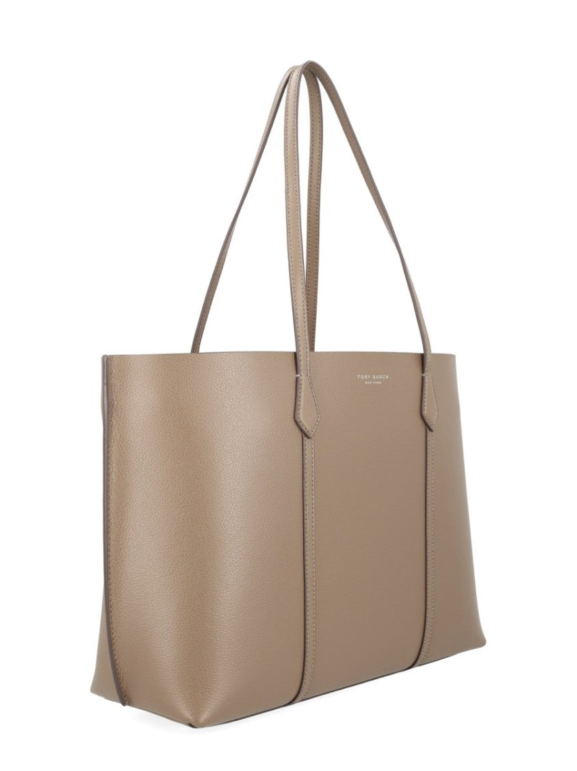 Tory Burch Perry Structured Rectangular Leather Shopping Bag