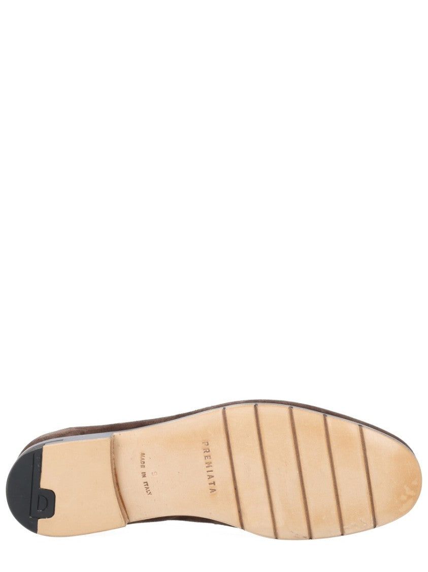 Premiata Brown Suede Rounded Toe Loafers