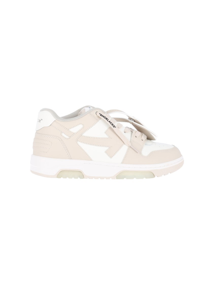 Off-White Beige Leather Out Of Office Sneakers