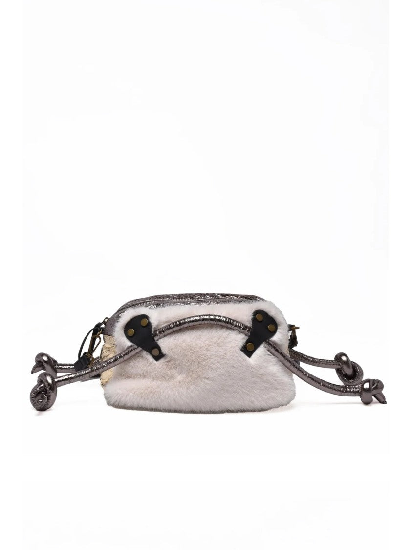 Collection Privee? Indigo Sheepskin Zip Tote Bag