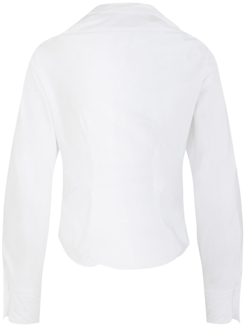 Vivienne Westwood Asymmetrical White Cotton Shirt With Gold Buttons