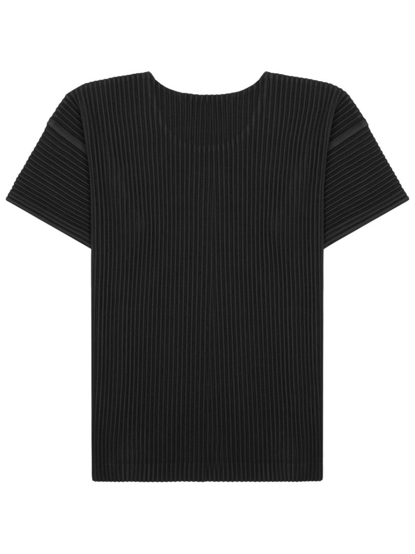 Homme Plissé Issey Miyake Textured Pleated T-Shirt With Boxy Silhouette