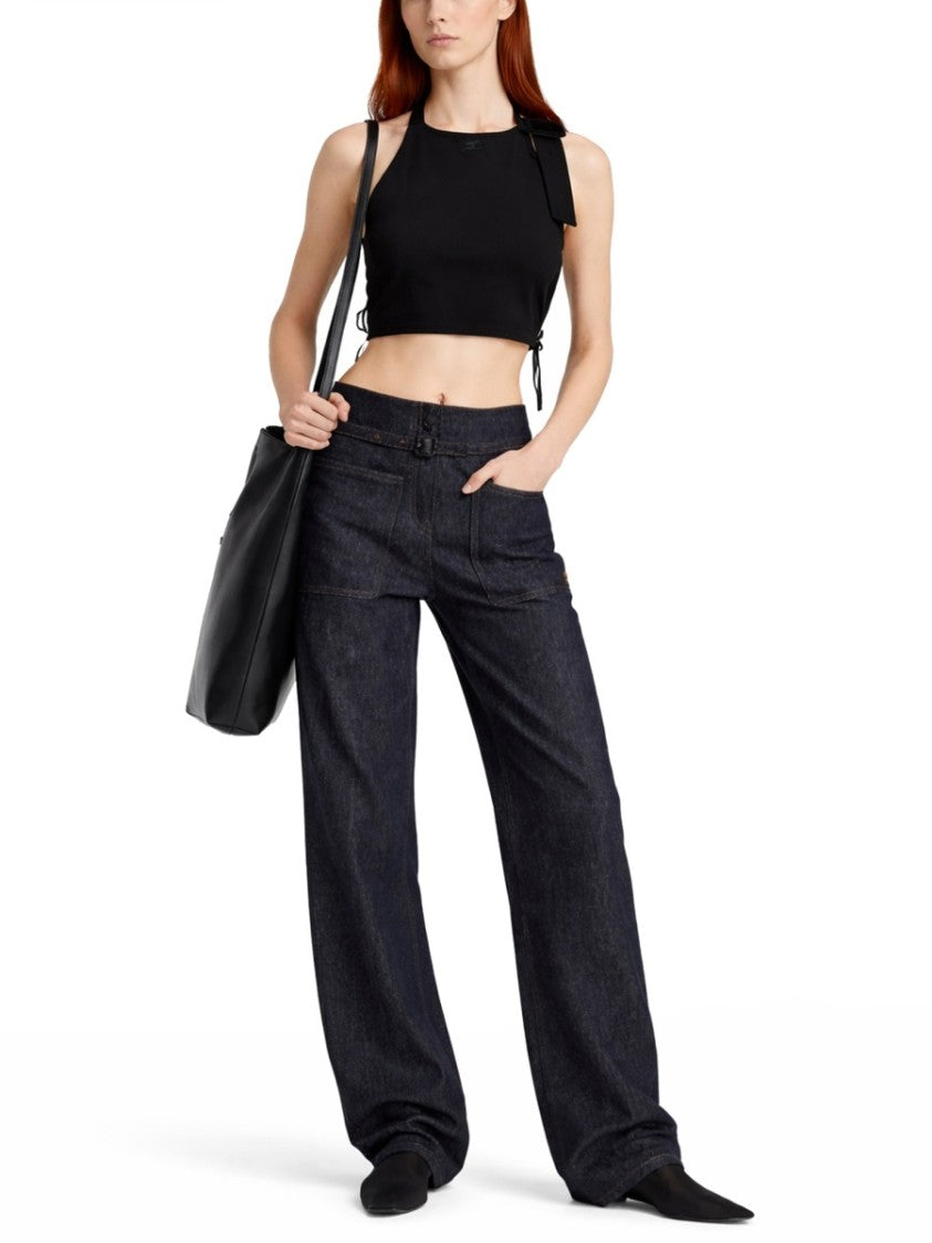 Courrèges Courreges Logo Polyester-Blend Cropped Top