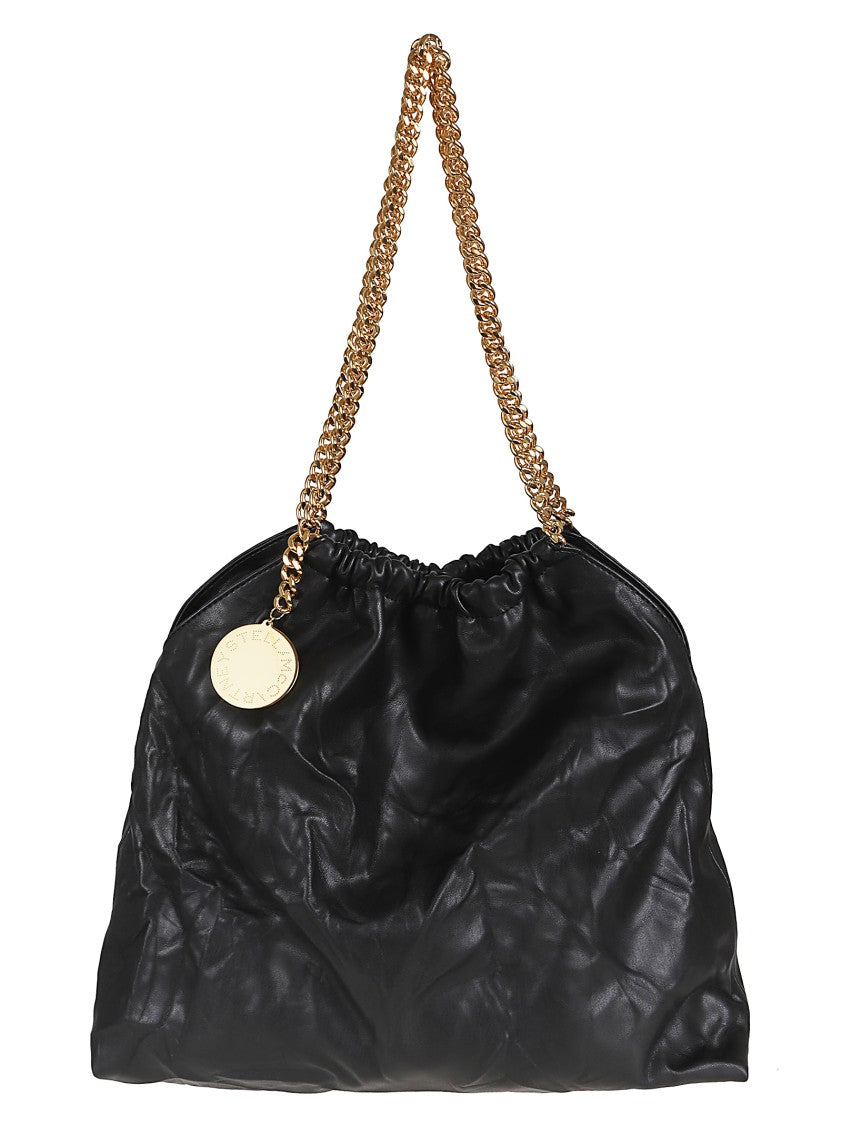 Stella Mccartney Medium Drawstring Tote Bag With Crinkled Texture