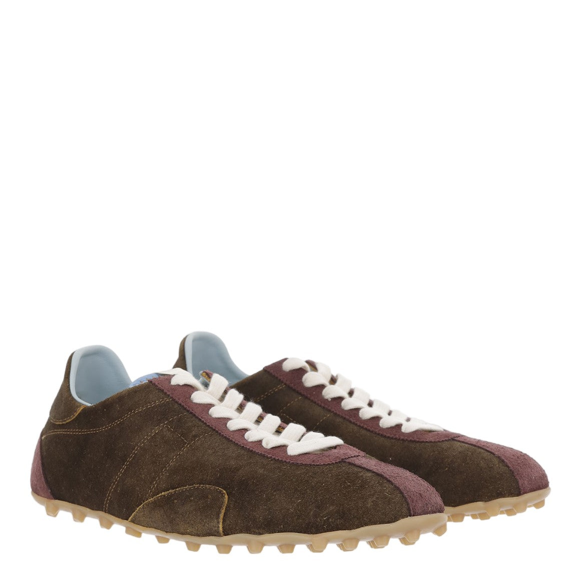 Maison Margiela Brown Low-Top Suede Sneakers