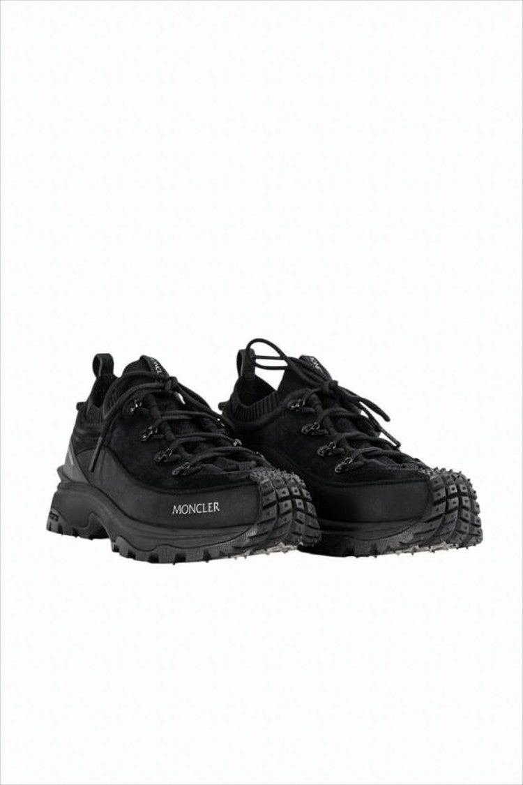 Moncler Low-Profile Black Sneakers With Rugged Rubber Sole