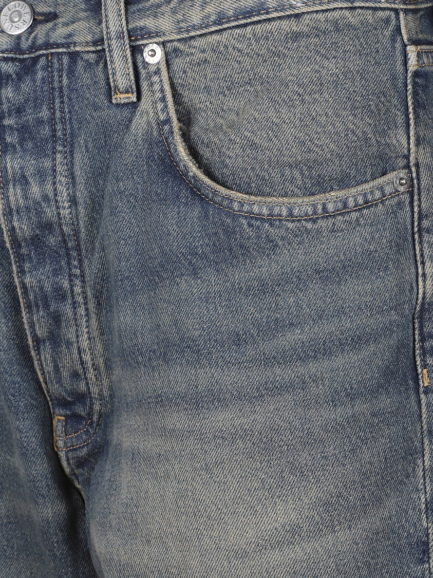 Sunflower Faded Blue Button Fly Straight Leg Jeans