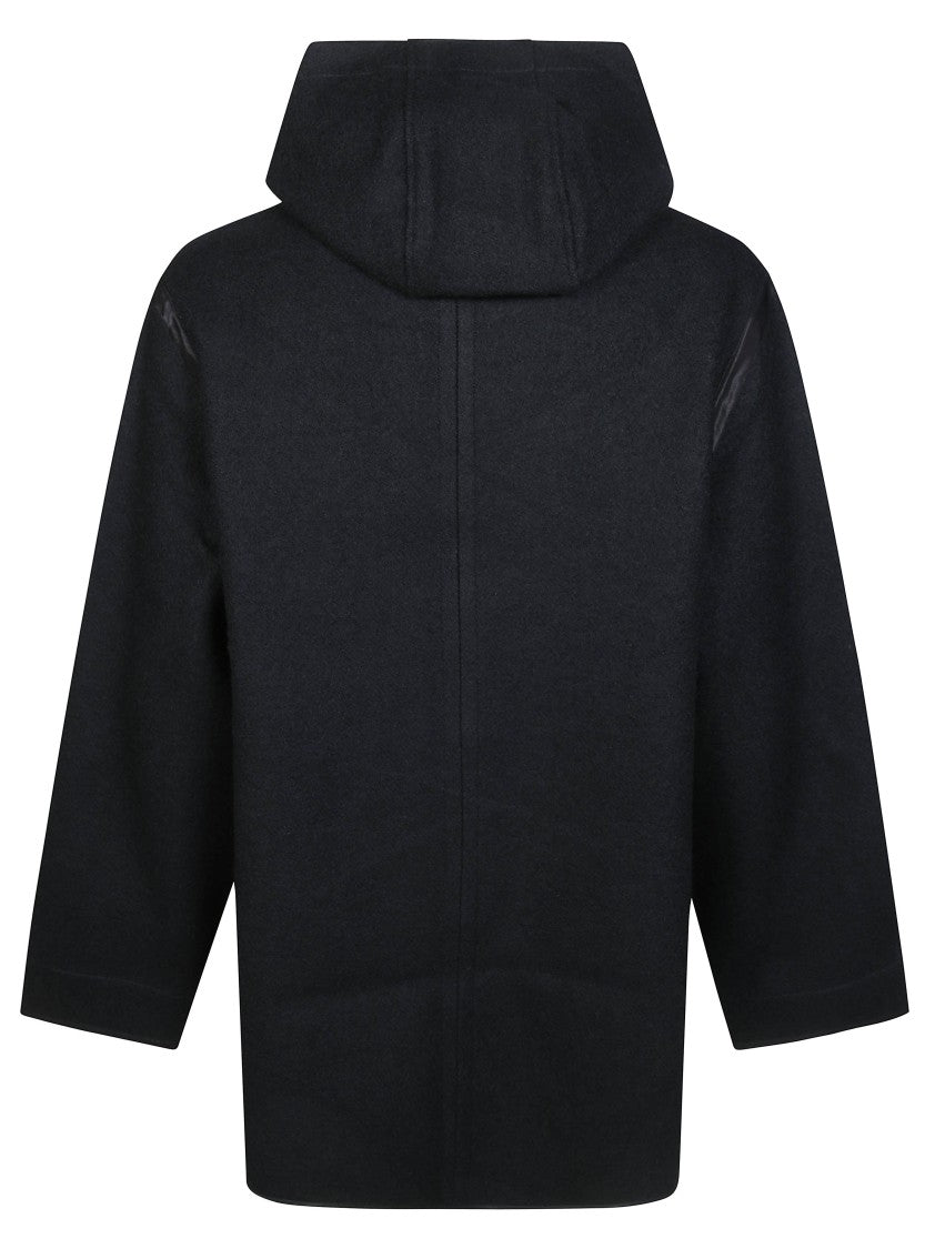 Our Legacy Boxy Black Hooded Button Liner Jacket