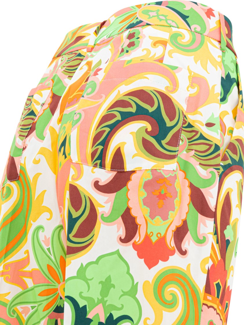 Etro Paisley-Patterned Straight-Leg Trousers With Mid-Rise Fit