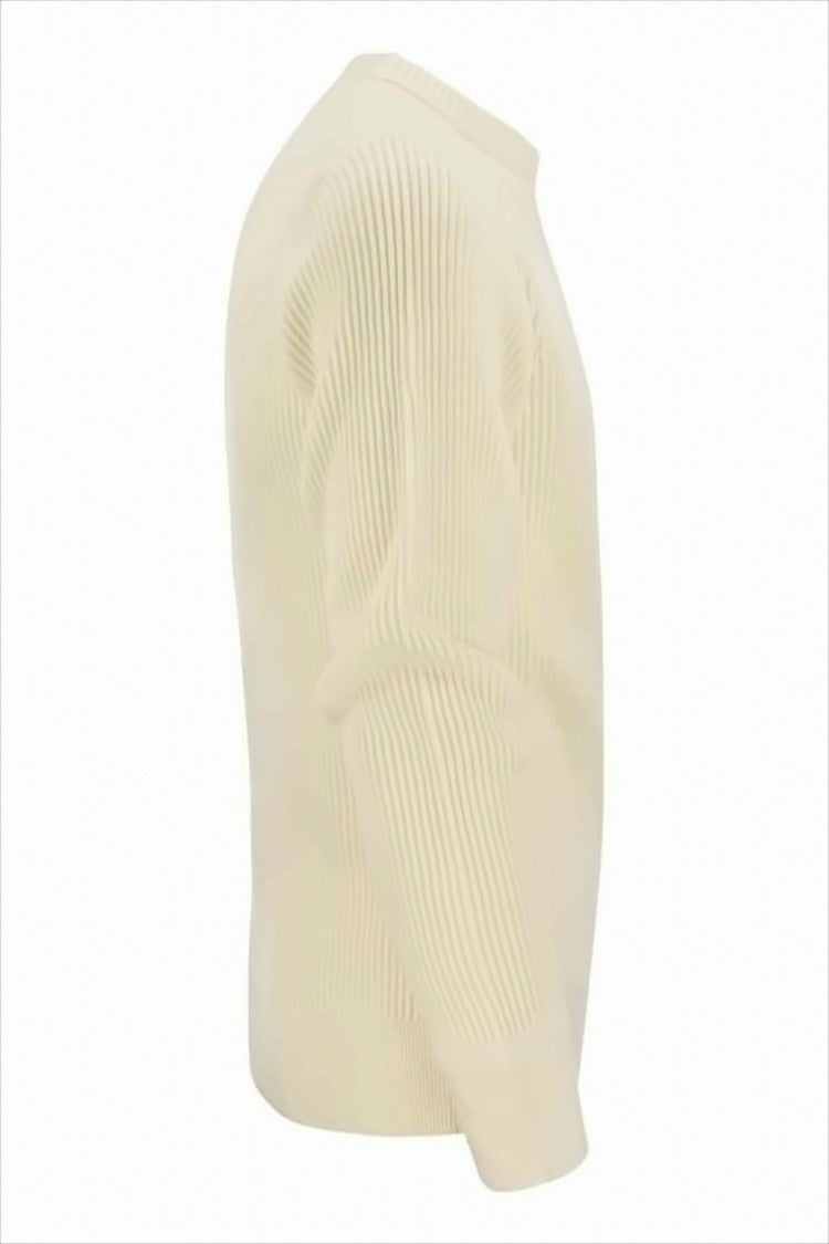 Stone Island Ribbed Knit Sweater With Crew Neckline