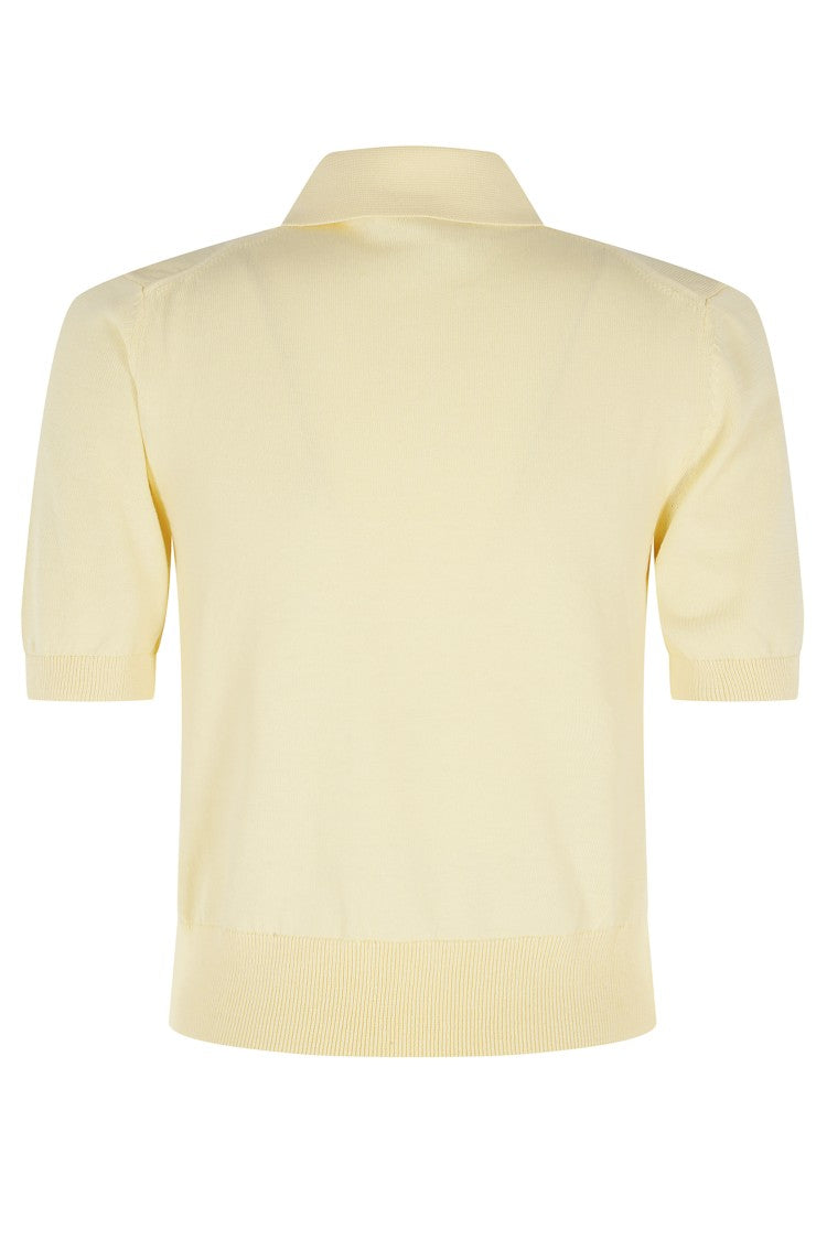 A.P.C. Yellow Ribbed-Trim Cotton Polo Shirt