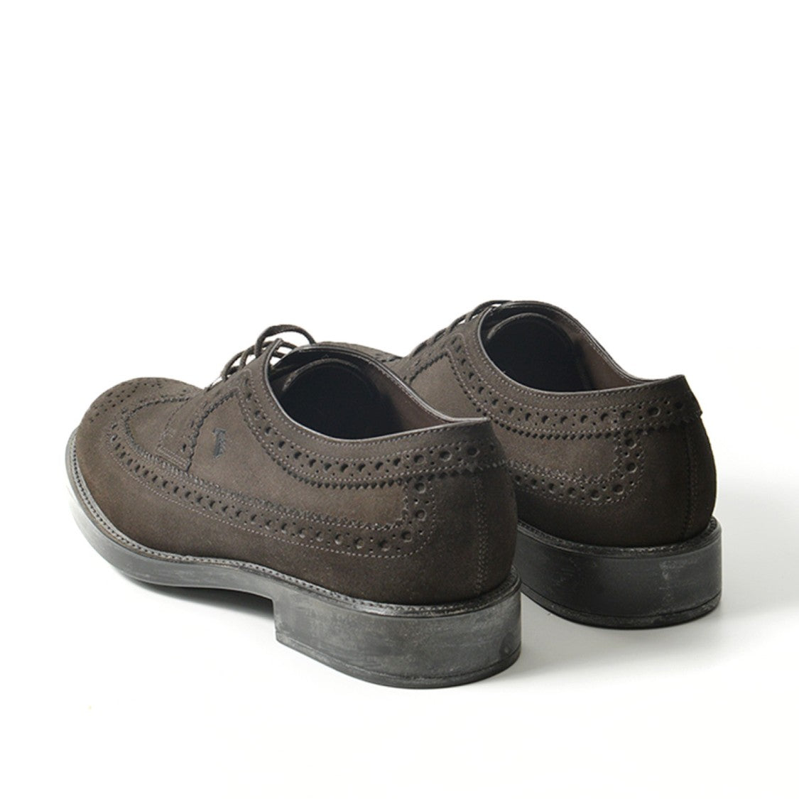 Tod's Derby Tied In Dark Brown Suede