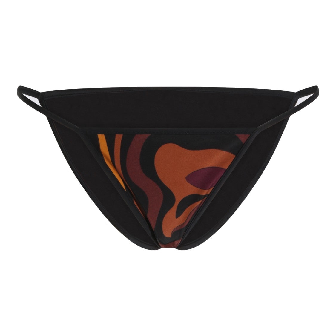Emilio Pucci Abstract Pattern Bikini Bottom With Thin Side Straps