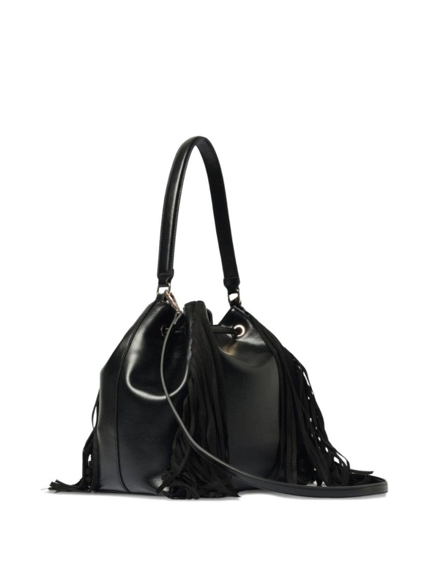 Twin-Set Structured Minimalist Bag With Smooth Black Exterior