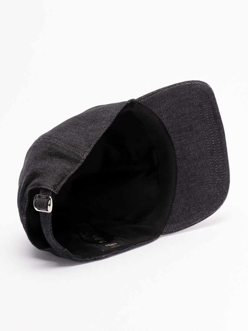 Fendi `Ff` Denim Baseball Cap