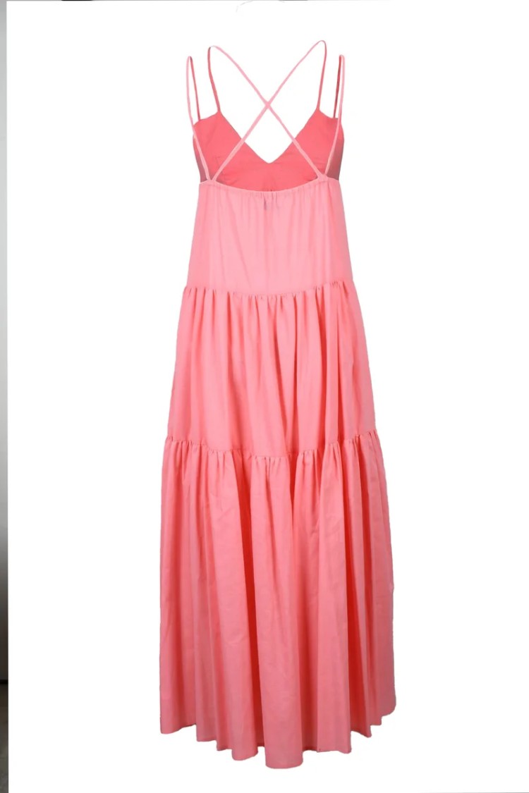 Weili Zheng Gauzed Long Dress - Pink