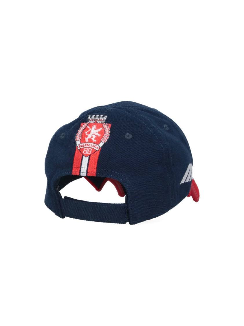 Balenciaga "3B Football Cap" Baseball Hat – Blue