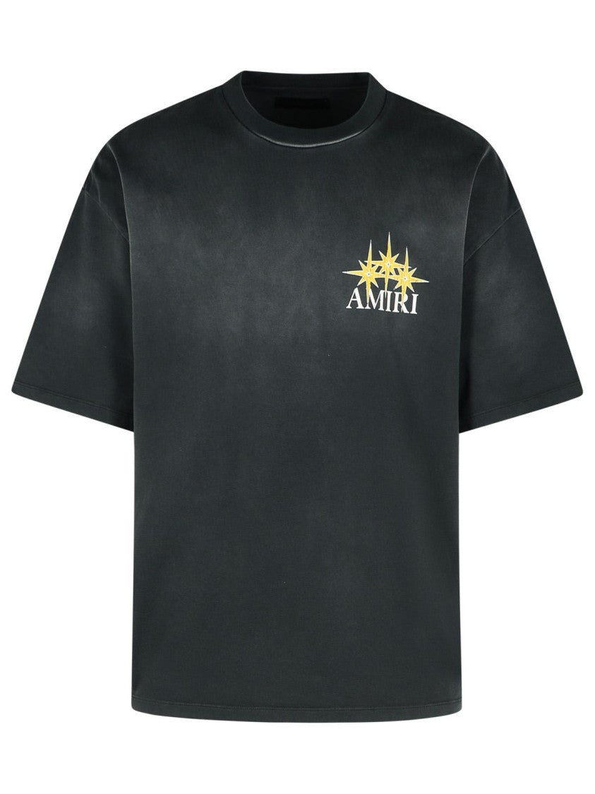Amiri Starbust' Black Cotton T-Shirt