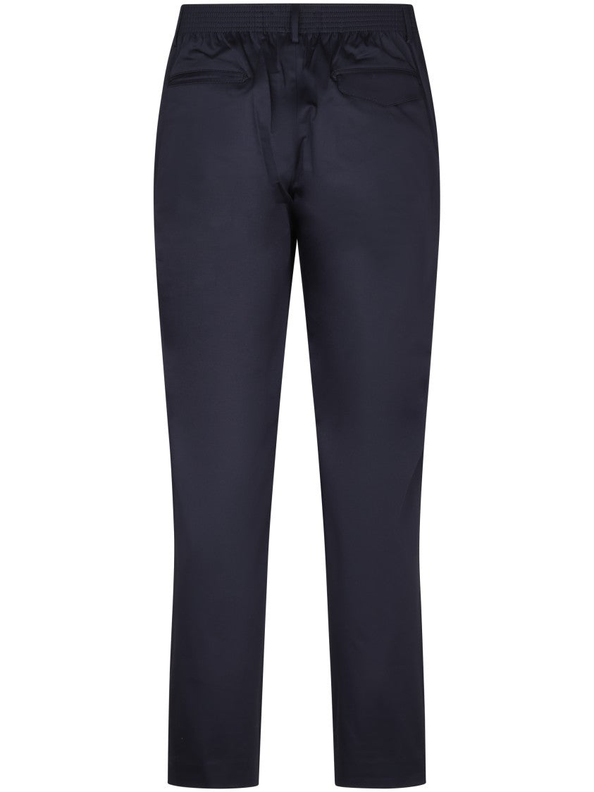 Cellar Door Tapered Fit Deep Blue Trousers With Comfortable Waistband