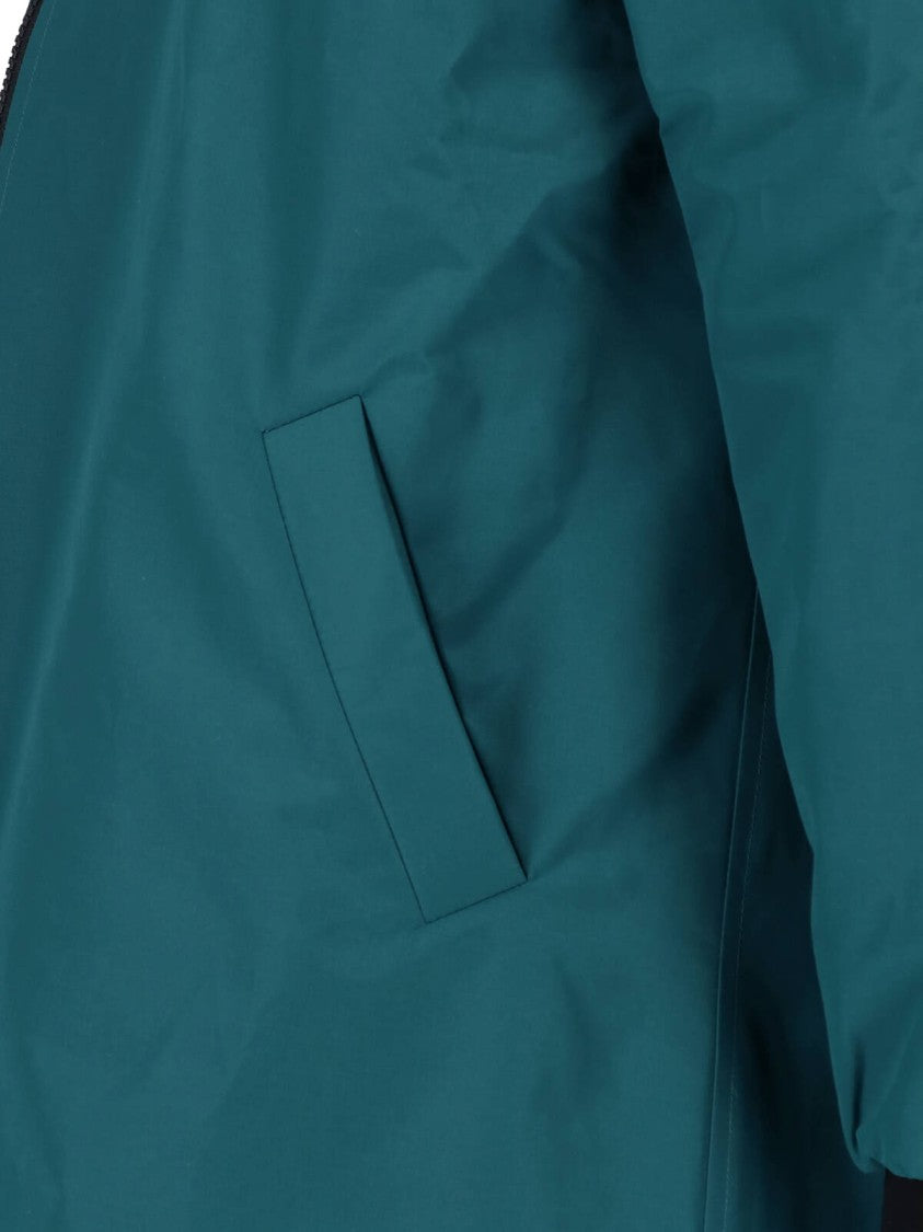 Cape Concept Blue Water-Repellent Contrast-Collar Econyl Jacket
