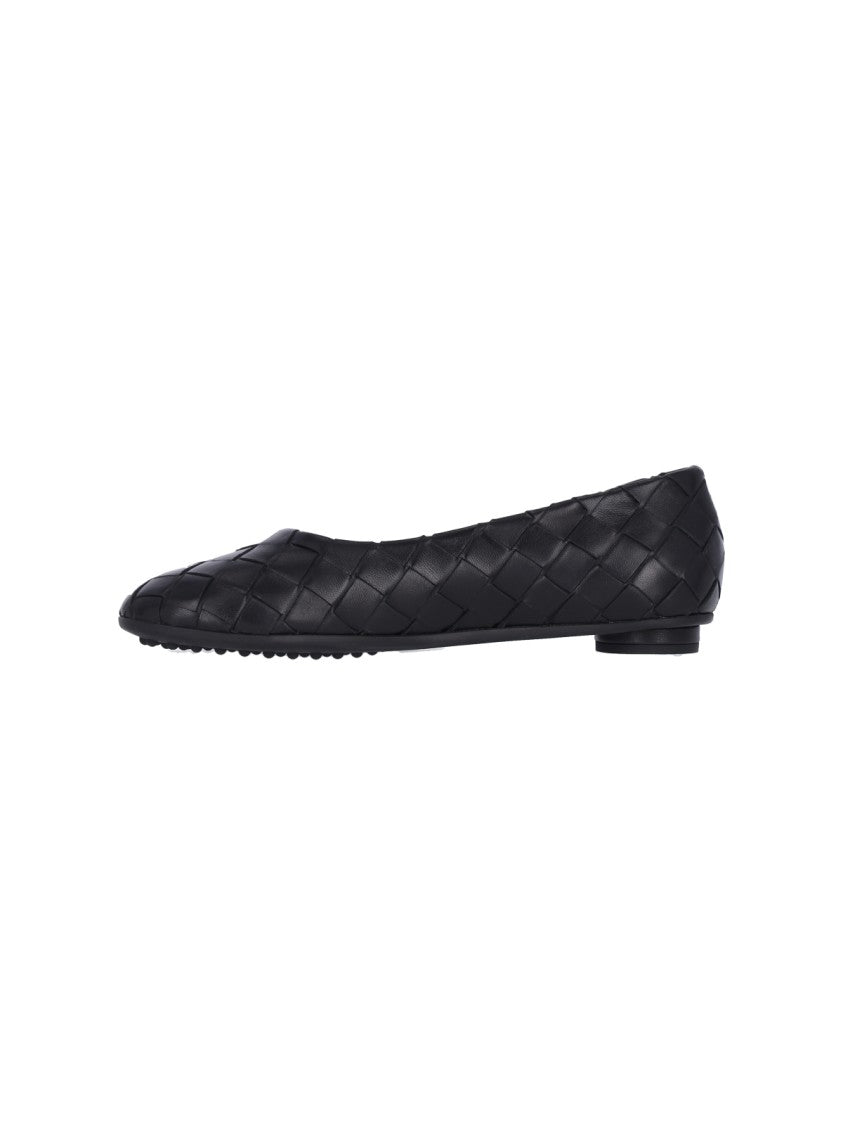 Bottega Veneta Intricately Woven Slip-On Ballerina Flats