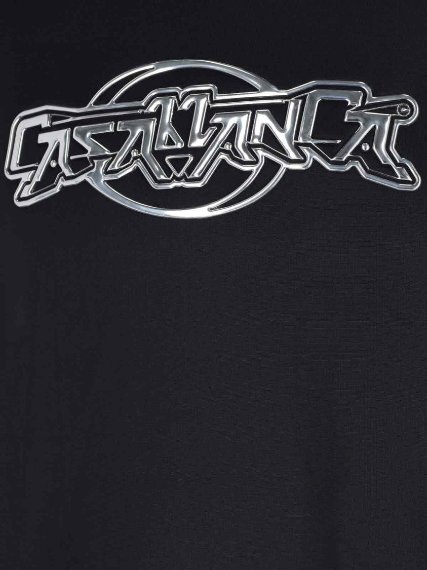 Casablanca Classic Black Sweater With Round Neckline And Timeless Fit