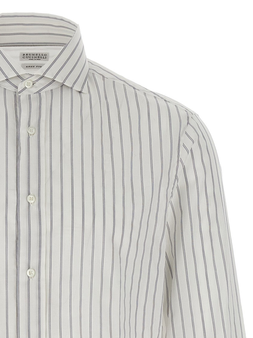 Brunello Cucinelli Striped Canvas Shirt